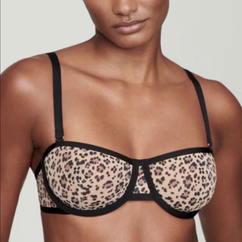 CUUP balconette bra 32B in leopard